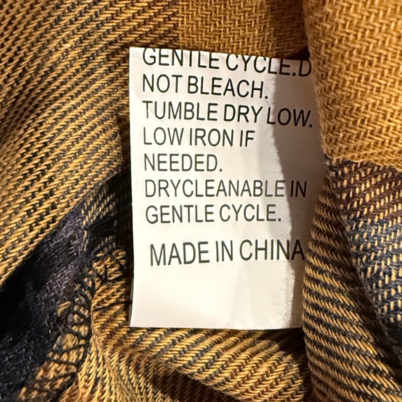 Men's Plaid Shirt in Yellow and Blue 2X - Picture 9 of 10